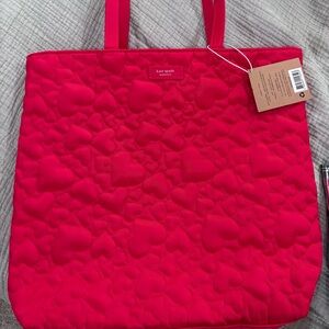 Kate Spade Vibrant Red Heart Tote